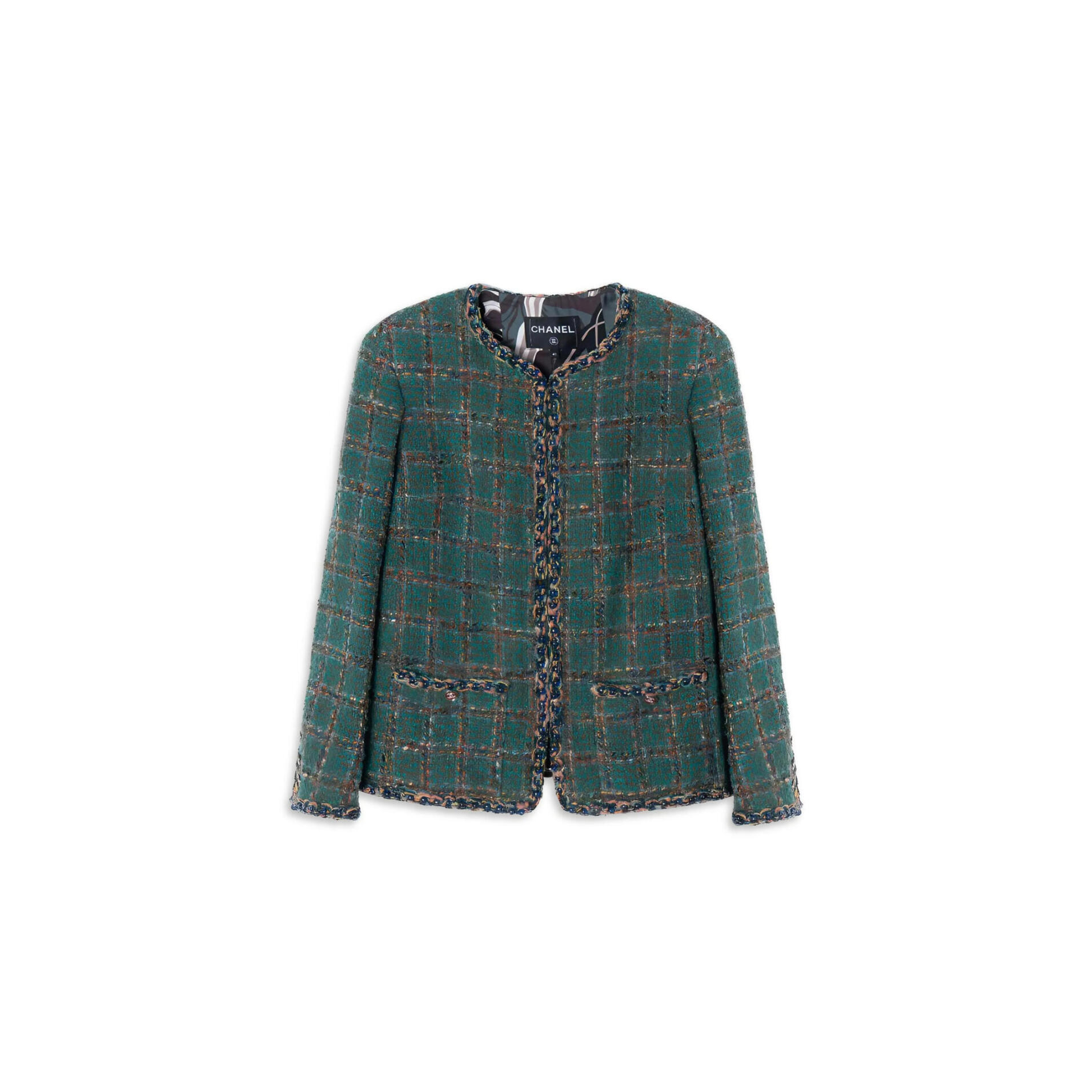 CHANEL GREEN TWEED JACKET P75152